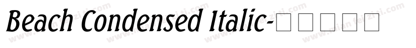 Beach Condensed Italic字体转换